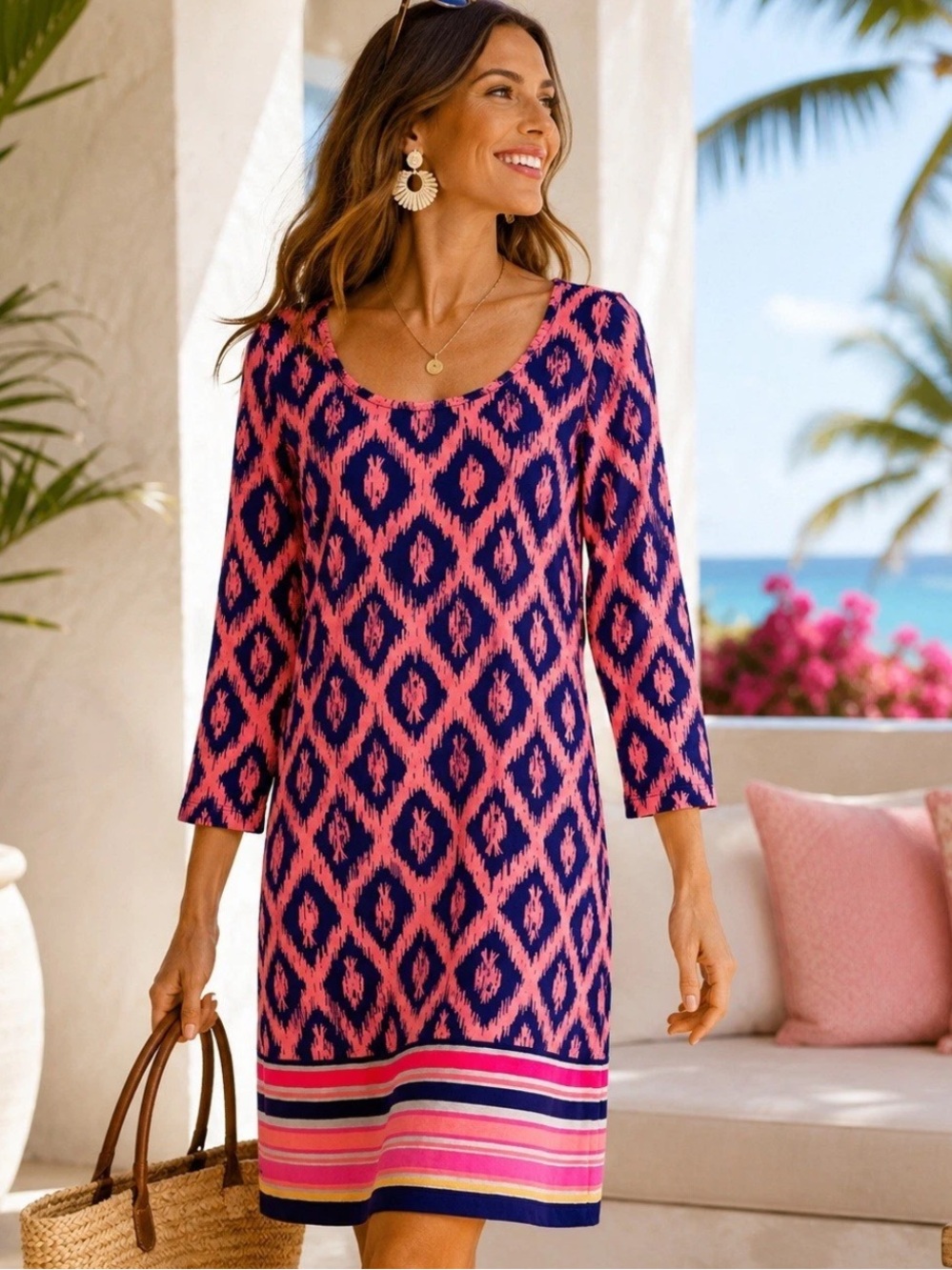 Lilly Pulitzer Chic Beacon Shift Dress Little Fish Chase Resort Coastal Size XXS